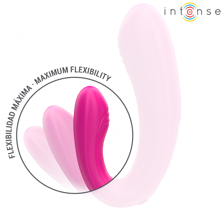 INTENSE - JANET DUBBEL U-FORMAD STIMULATOR OCH VIBRATOR MED FJÄRRKONTROLL ROSA