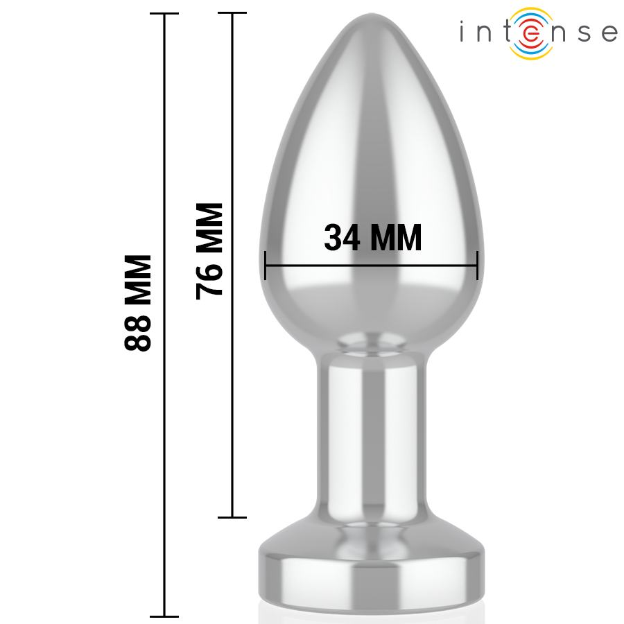 INTENSE - ANALPLUGG 10 VIBRATIONER METALL MED FJÄRRKONTROLL M
