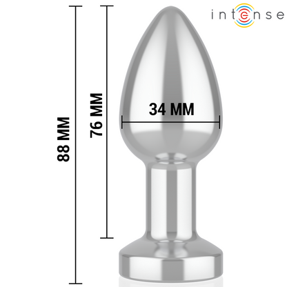 INTENSE - ANALPLUGG 10 VIBRATIONER METALL MED FJÄRRKONTROLL M