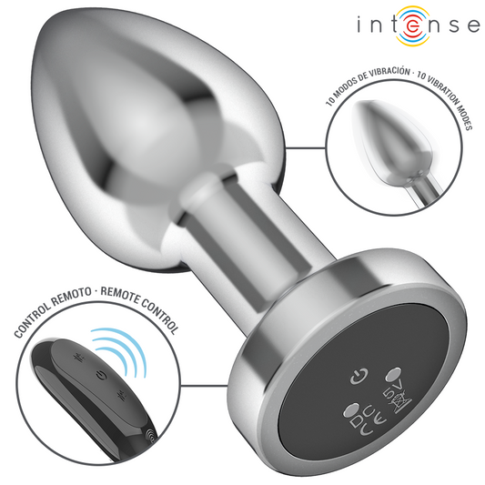 INTENSE - ANAL PLUG 10 VIBRATIONS METAL WITH REMOTE CONTROL M