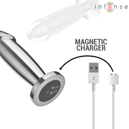 INTENSE - ANAL PLUG 10 VIBRATIONS METAL DILDO WITH REMOTE CONTROL M