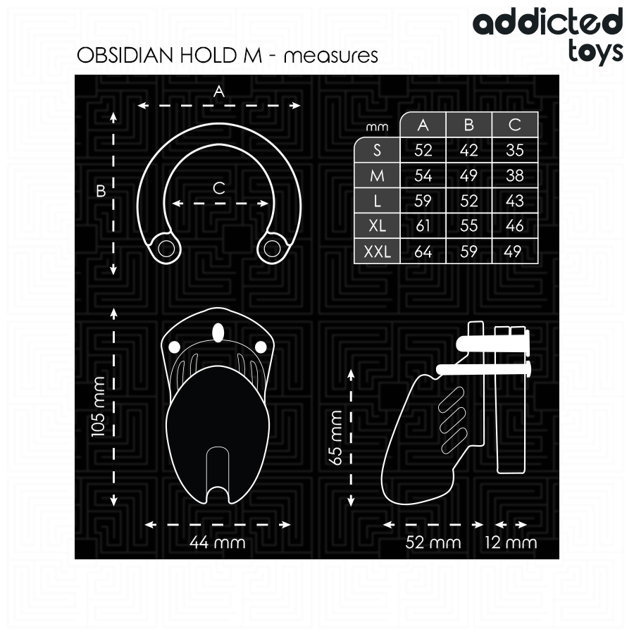 ADDICTED TOYS LÅSTA - OBSIDIAN PENISBUR STORLEK M