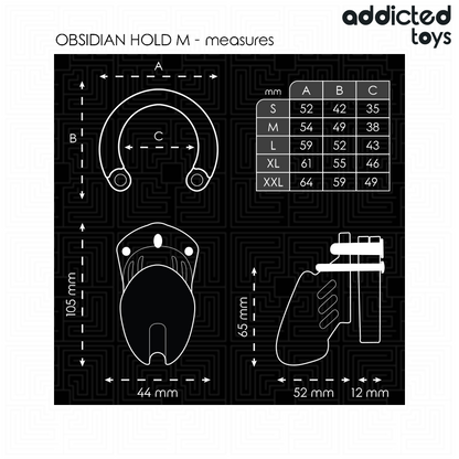 ADDICTED TOYS LÅSTA - OBSIDIAN PENISBUR STORLEK M