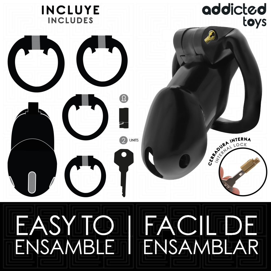 ADDICTED TOYS LOCKED - MINDNIGHT CELL KUKBUR STORLEK L