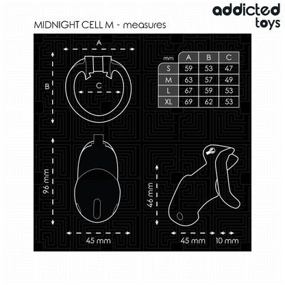 ADDICTED TOYS LOCKED - MINDNIGHT CELL KUKBUR STORLEK M