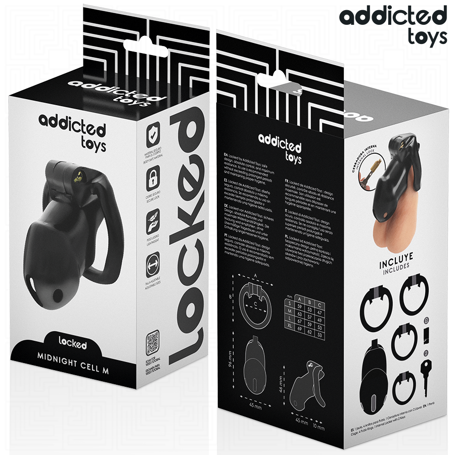 ADDICTED TOYS LOCKED - MINDNIGHT CELL KUKBUR STORLEK M