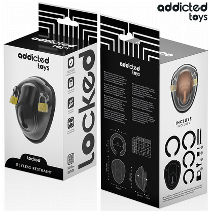ADDICTED TOYS LOCKED - KEYLESS RESTRAINT PENIS CAGE 11.5 CM