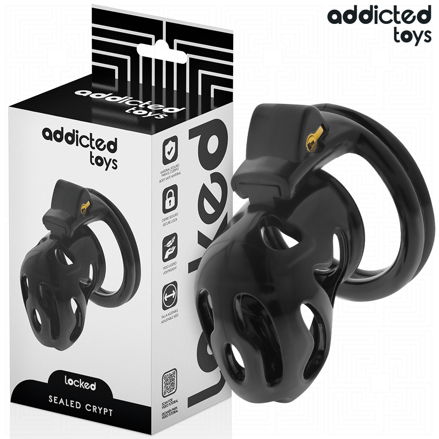 ADDICTED TOYS LÅST - FÖRSEGLAD KRYPTA PENISBUR 8 CM
