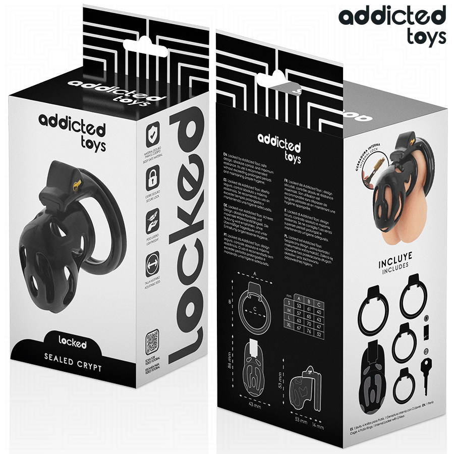 ADDICTED TOYS LÅST - FÖRSEGLAD KRYPTA PENISBUR 8 CM