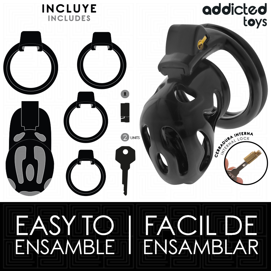 ADDICTED TOYS LÅST - FÖRSEGLAD KRYPTA PENISBUR 8 CM