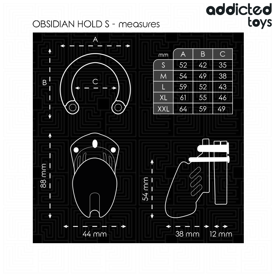 ADDICTED TOYS LÅST - OBSIDIAN PENISBUR STORLEK S