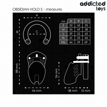 ADDICTED TOYS LÅST - OBSIDIAN PENISBUR STORLEK S