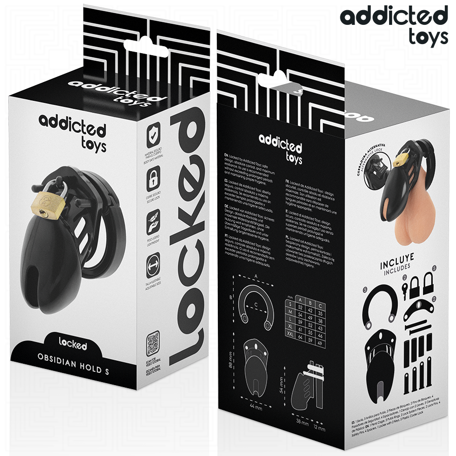 ADDICTED TOYS LÅST - OBSIDIAN PENISBUR STORLEK S