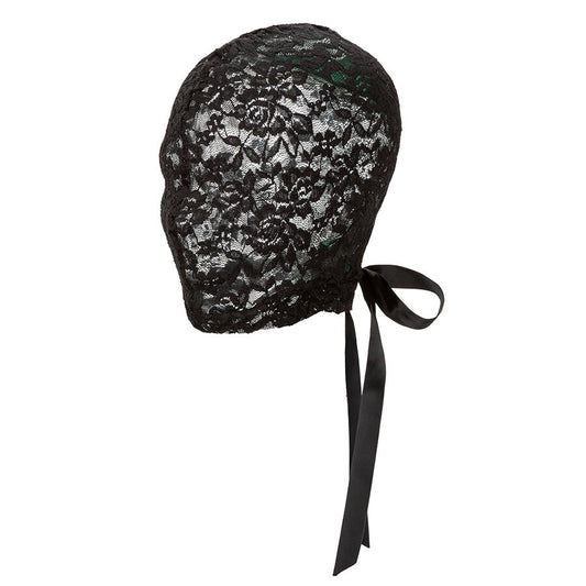 CALEXOTICS - SCANDAL SVART SPETSBALAKLAVA MED ROSETT