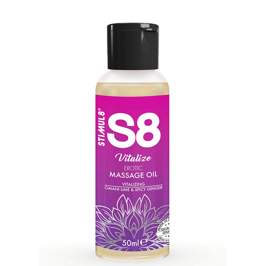 STIMUL8 - S8 VITALIZE EROTISK MASSAGEOLJA LIME 50 ML