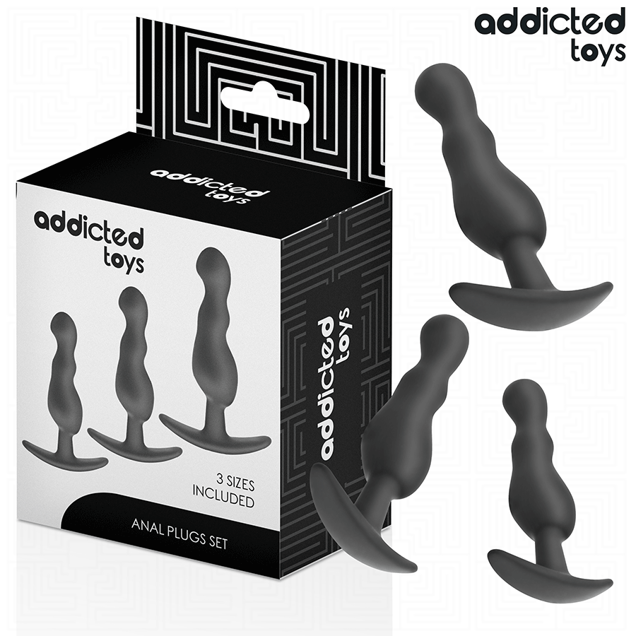 ADDICTED TOYS - UPPSÄTTNING MED 3 ANALPLUGGAR I SILIKON MODELL 1