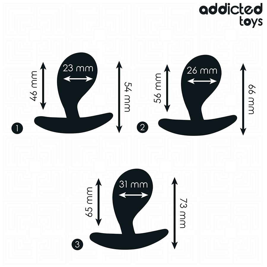 ADDICTED TOYS - SET MED 3 ANALPLUGGAR I SILIKON MODELL 3