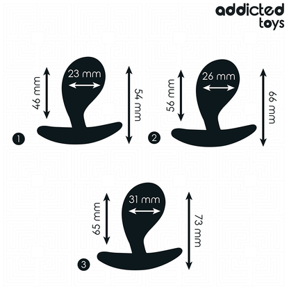 ADDICTED TOYS - SET MED 3 ANALPLUGGAR I SILIKON MODELL 3