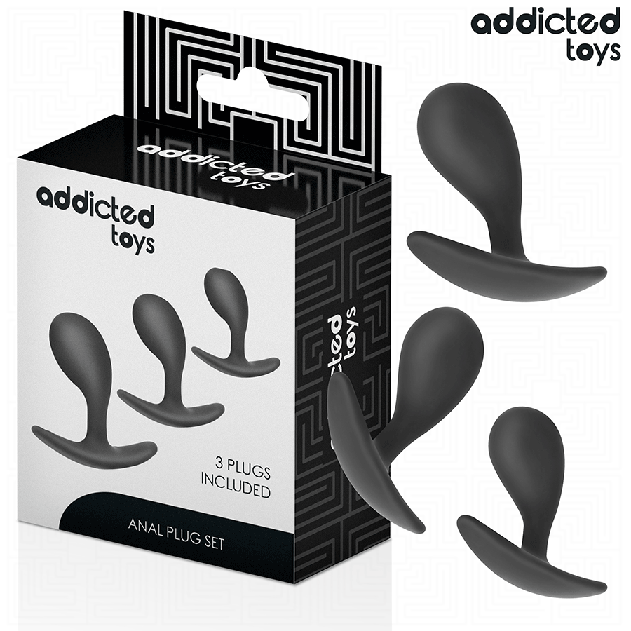 ADDICTED TOYS - SET MED 3 ANALPLUGGAR I SILIKON MODELL 3