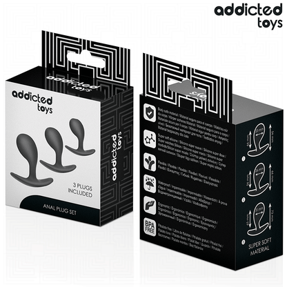 ADDICTED TOYS - SET MED 3 ANALPLUGGAR I SILIKON MODELL 3