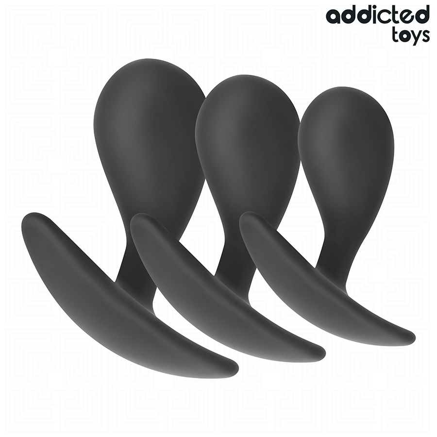 ADDICTED TOYS - SET MED 3 ANALPLUGGAR I SILIKON MODELL 3