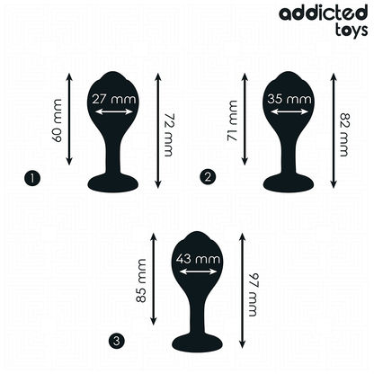 ADDICTED TOYS - SET MED 3 ANALPLUGGAR I SILIKON MED JUVEL