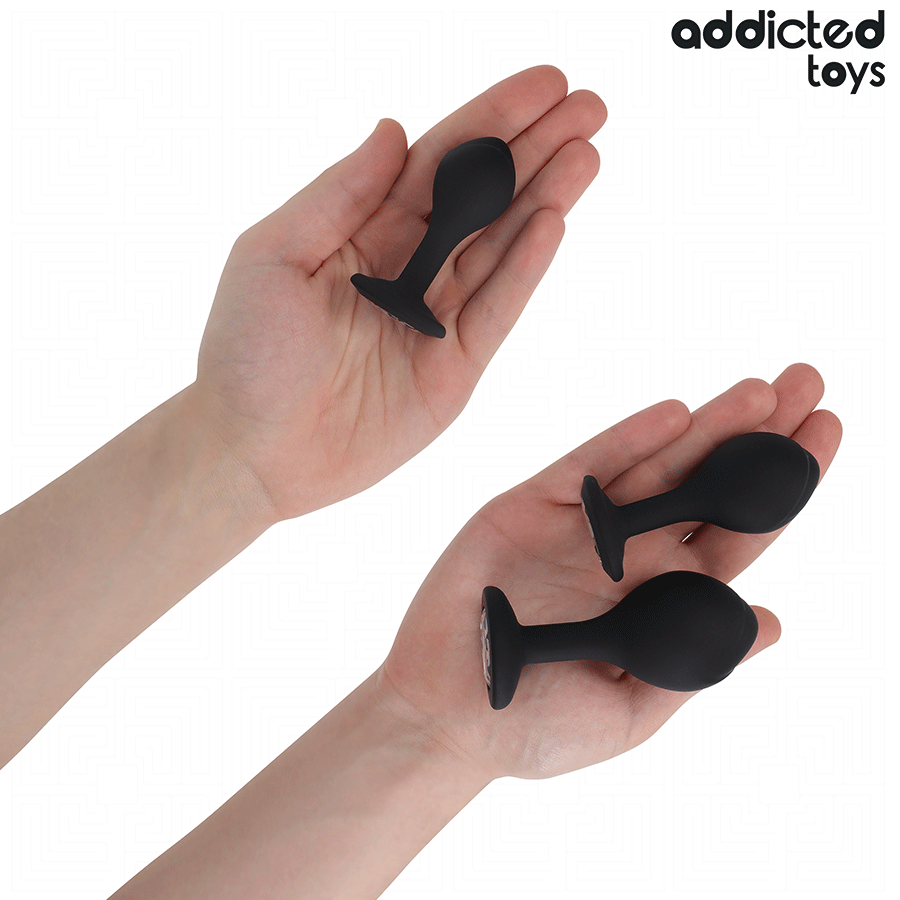 ADDICTED TOYS - SET MED 3 ANALPLUGGAR I SILIKON MED JUVEL