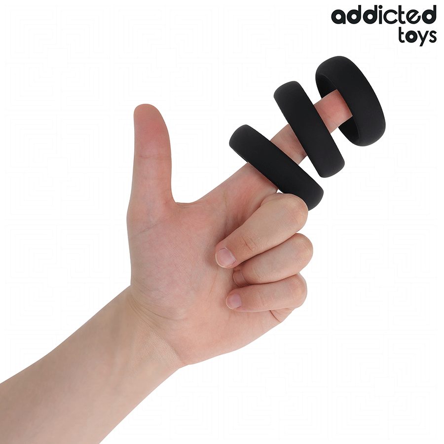 ADDICTED TOYS - UPPSÄTTNING PLATTA SILIKONRINGAR