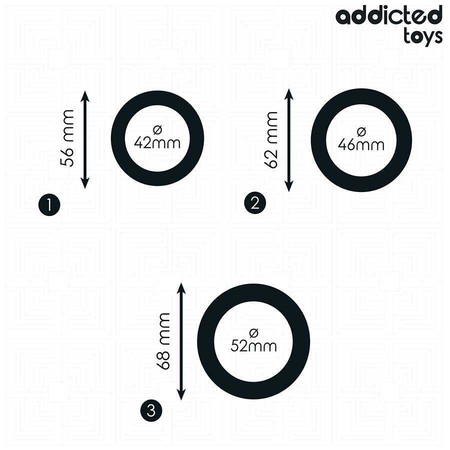 ADDICTED TOYS - UPPSÄTTNING PLATTA SILIKONRINGAR
