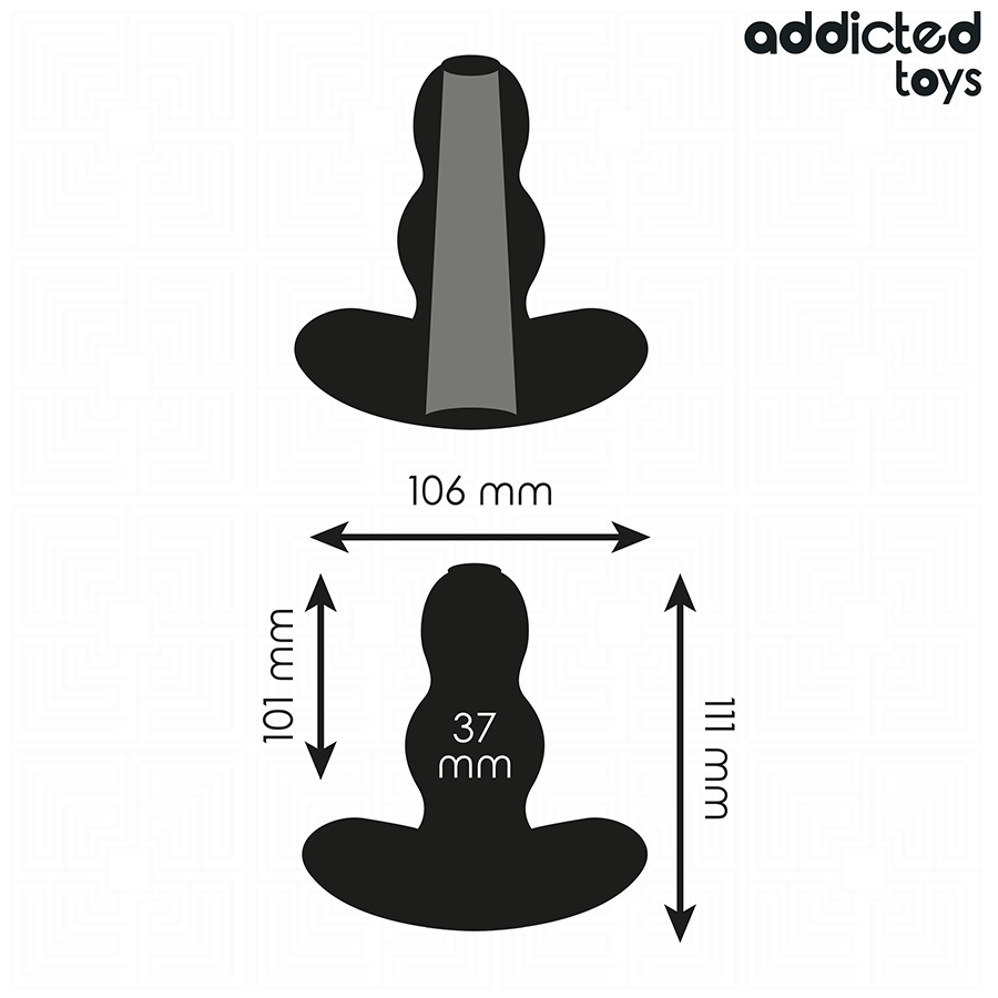 ADDICTED TOYS - IHÅLIG ANALPLUGG SILIKON STORLEK L 11,1 CM