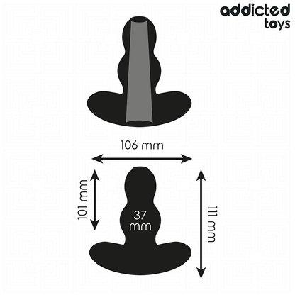 ADDICTED TOYS - IHÅLIG ANALPLUGG SILIKON STORLEK L 11,1 CM
