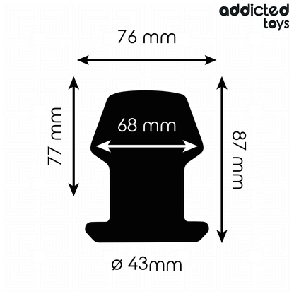 ADDICTED TOYS - EXTREME HOLLOW ANAL PLUG SILICONE SIZE M 8.7 CM