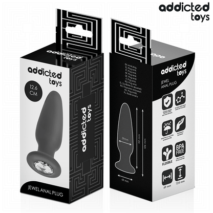 ADDICTED TOYS - ANALPLUGG MED JUVEL SILIKON STORLEK L 12,6 CM