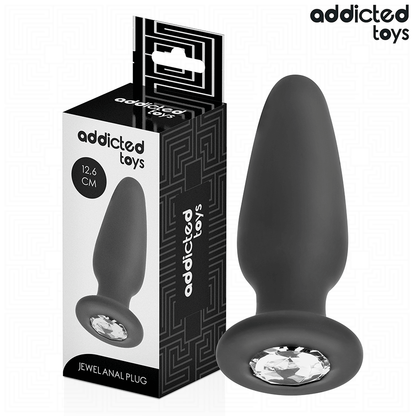 ADDICTED TOYS - ANALPLUGG MED JUVEL SILIKON STORLEK L 12,6 CM