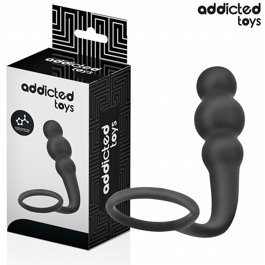 ADDICTED TOYS - ANAL PLUG WITH RING SILICONE MODEL 1