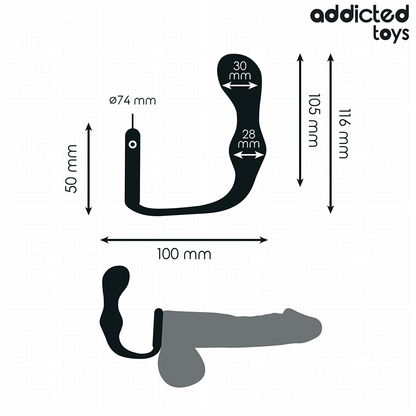 ADDICTED TOYS - ANALPLUGG MED RING SILIKON MODELL 3