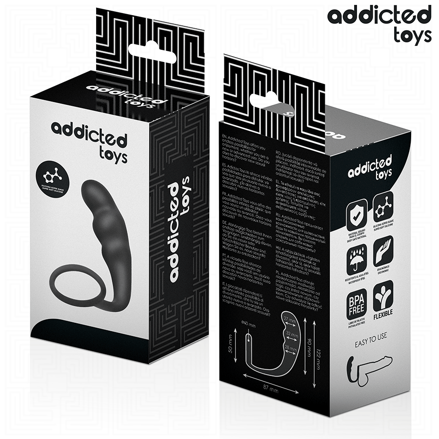 ADDICTED TOYS - ANALPLUGG MED RING SILIKON MODELL 4