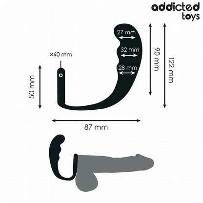 ADDICTED TOYS - ANALPLUGG MED RING SILIKON MODELL 4