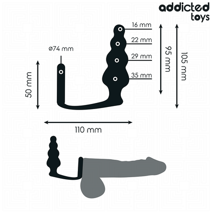 ADDICTED TOYS - BUTTPLUGG MED RING SILIKON MODELL 5