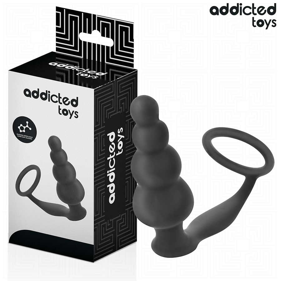 ADDICTED TOYS - BUTTPLUGG MED RING SILIKON MODELL 5