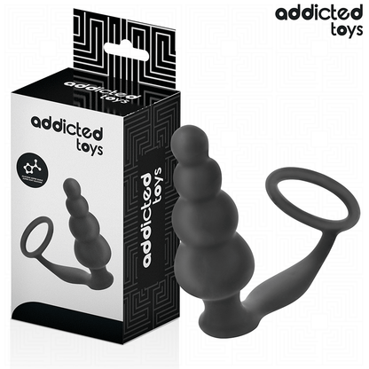 ADDICTED TOYS - BUTTPLUGG MED RING SILIKON MODELL 5
