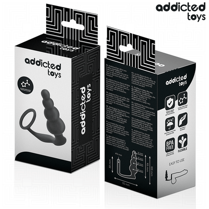 ADDICTED TOYS - BUTTPLUGG MED RING SILIKON MODELL 5