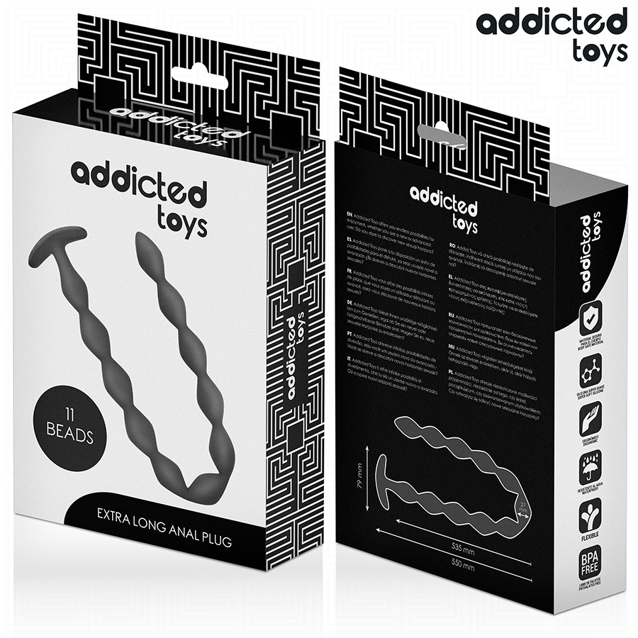 ADDICTED TOYS - EXTRA LÅNG ANALPLUGG I SILIKON