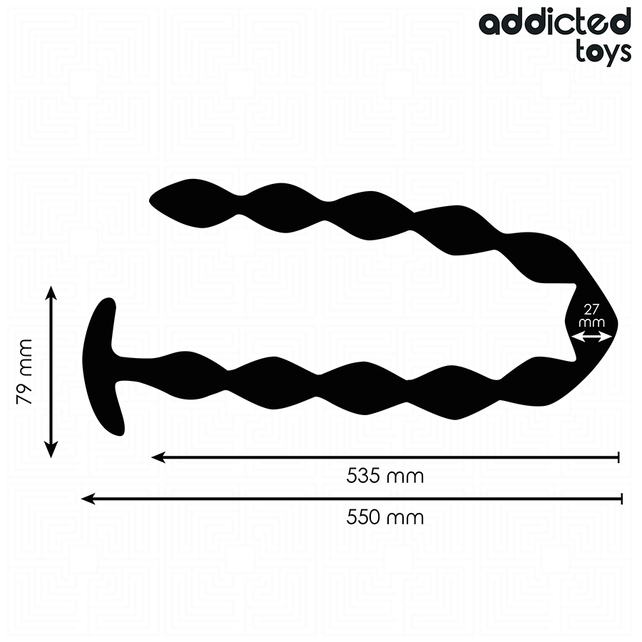 ADDICTED TOYS - EXTRA LÅNG ANALPLUGG I SILIKON