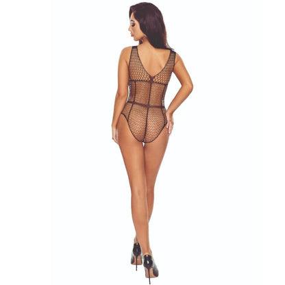 PASSION - BS114 BLACK RUTIG BODYSTOCKING