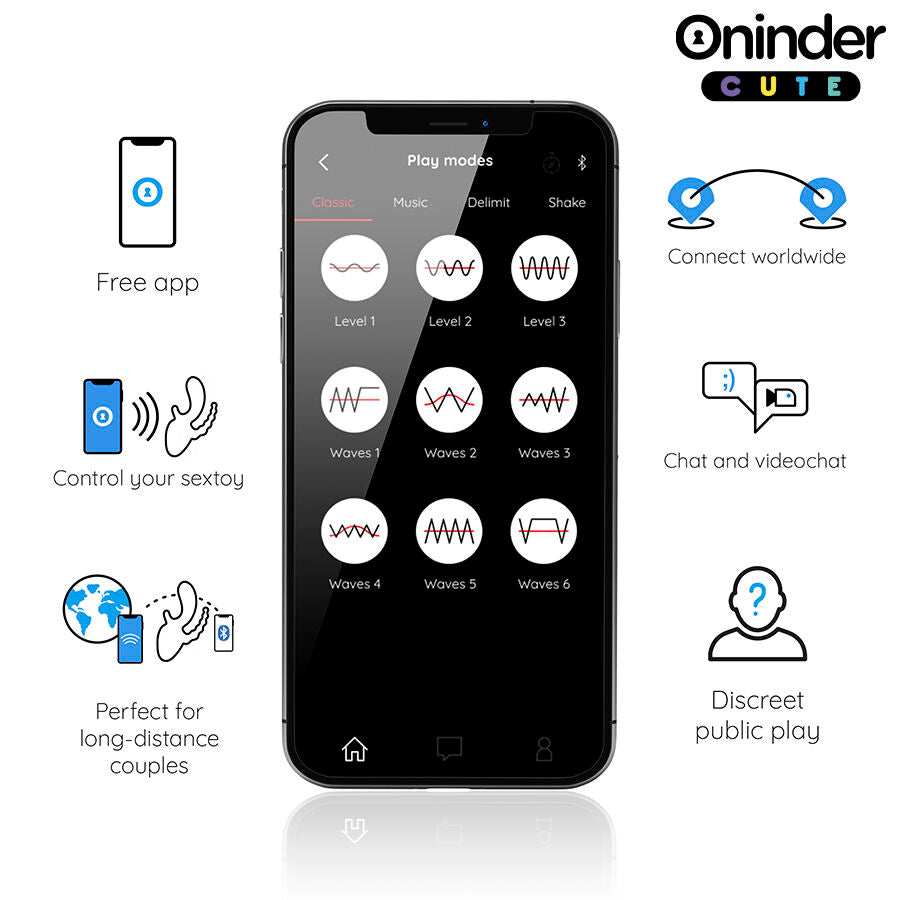 ONINDER CUTE - LOVE 3 SOME TRIPPELVIBRATOR - GRATIS VÄRLDSOMFATTANDE APP