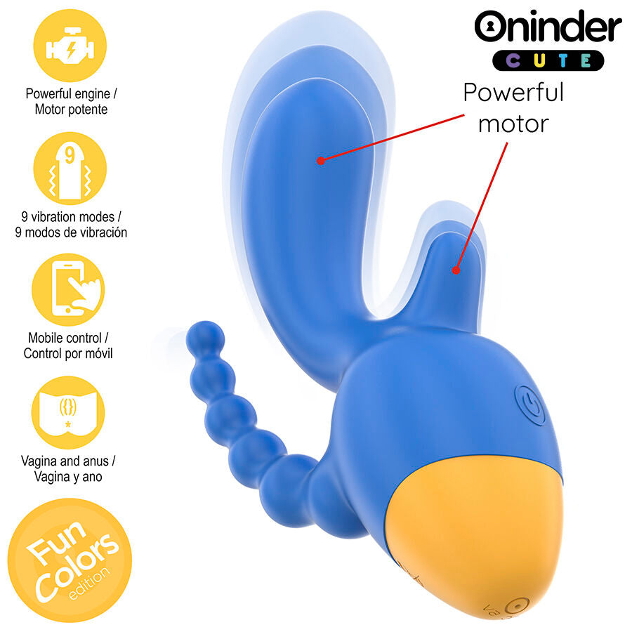ONINDER CUTE - LOVE 3 SOME TRIPPELVIBRATOR - GRATIS VÄRLDSOMFATTANDE APP