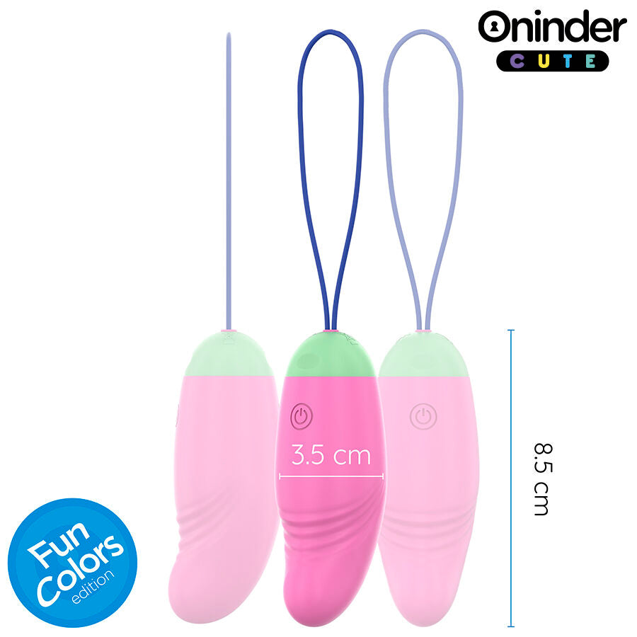 ONINDER CUTE - LOVE PLEASURE 360° VIBRERANDE-ROTERANDE SILIKONÄGG - GRATIS GLOBAL APP