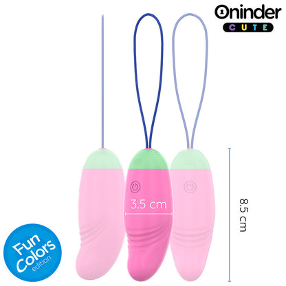 ONINDER CUTE - LOVE PLEASURE 360° VIBRERANDE-ROTERANDE SILIKONÄGG - GRATIS GLOBAL APP