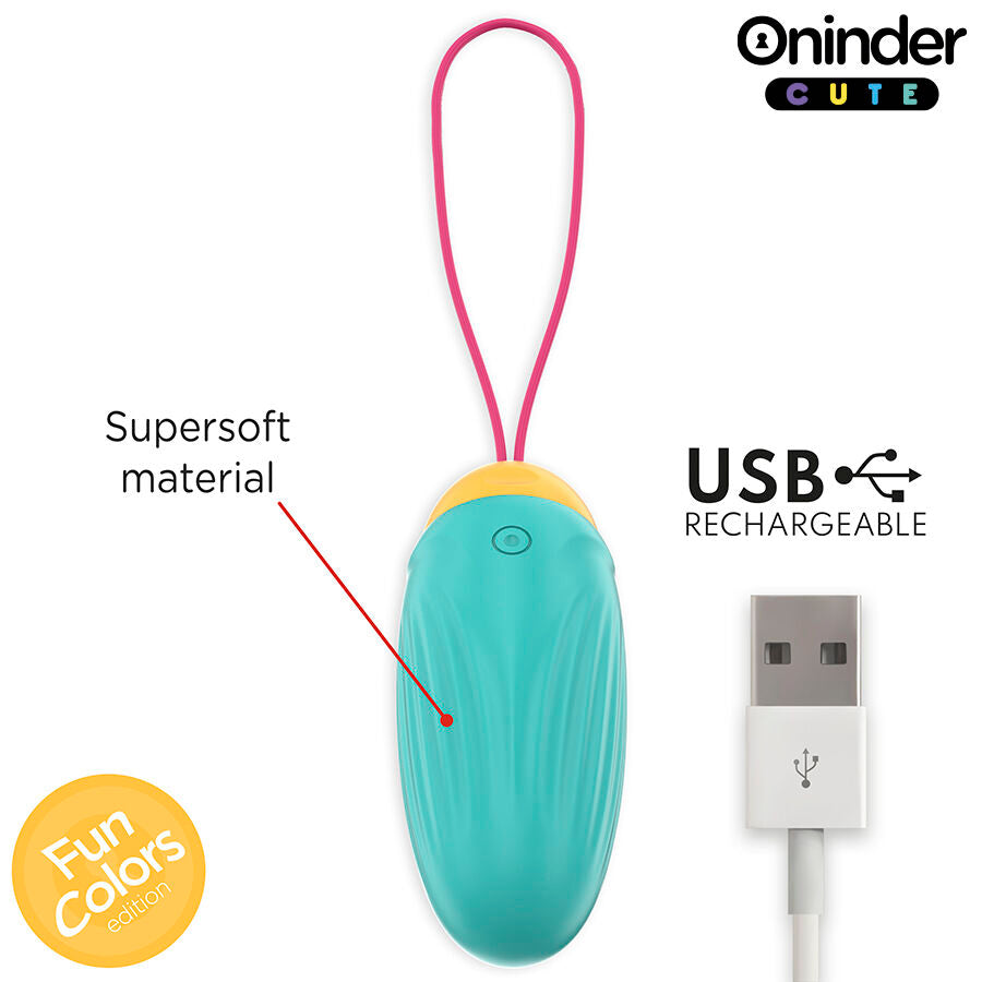 ONINDER CUTE - LOVE PLEASURE VIBRERANDE ÄGG - ROterande SILIKONÄdelstenar - GRATIS GLOBAL APP